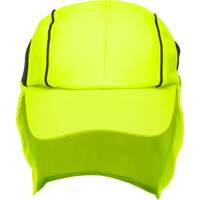 Chapeaux de refroidissement avec voiles pour le cou, Lime haute visibilit&eacute; Les Fournitures Industrielles Méga