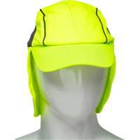 Chapeaux de refroidissement avec voiles pour le cou, Lime haute visibilit&eacute; Les Fournitures Industrielles Méga