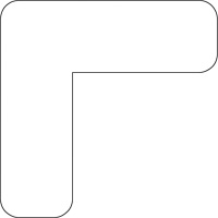 Formes pour le marquage des planchers, L, 7" lo x 3,5" la, Blanc, Vinyle Les Fournitures Industrielles Méga