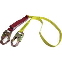 External Energy Absorber Lanyard with 3/4" Hook, 6', Snap Hook Center, Snap Hook Leg Ends, Polyester Les Fournitures Industrielles Méga