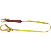 External Energy Absorber Lanyard with 2-1/4" Hook, 6', Snap Hook Center, Snap Hook Leg Ends, Polyester Les Fournitures Industrielles Méga