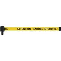 Banni&egrave;re PLUS, Attention - Entr&eacute;e Interdite, 15', Ruban Noir et jaune Les Fournitures Industrielles Méga