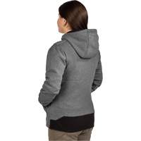 Chandail &agrave; capuchon chauffant M12 avec pile, Femmes, Moyen, Gris, Poly-coton Les Fournitures Industrielles Méga