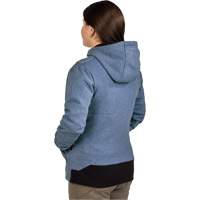 Chandail &agrave; capuchon chauffant M12 avec pile, Femmes, Moyen, Bleu, Poly-coton Les Fournitures Industrielles Méga