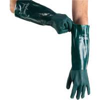 Double Dipped Green Gloves, 18" L, PVC, Cotton Jersey Inner Lining, 70-mil Les Fournitures Industrielles Méga