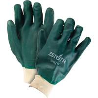 Double Dipped Green Gloves, 10" L, PVC, Cotton Jersey Inner Lining, 70-mil Les Fournitures Industrielles Méga