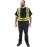 CSA Compliant Surveyor Vest, Black, Medium, Polyester Les Fournitures Industrielles Méga