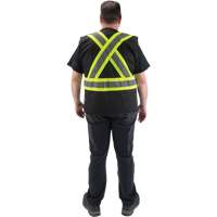 CSA Compliant Surveyor Vest, Black, Medium, Polyester Les Fournitures Industrielles Méga