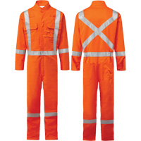 Bizflame&reg; 88/12 Iona 7 oz. FR510 FR Coverall, Size 36, Orange Les Fournitures Industrielles Méga