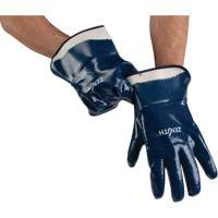 Gants &agrave; poignet de s&eacute;curit&eacute; de poids lourd, 10/T-Grand, R&ecirc;vetement Nitrile, Enveloppe en Coton Les Fournitures Industrielles Méga