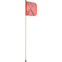 Heavy-Duty Safety Whip, Threaded Mount, 5' High, Orange with Reflective X Les Fournitures Industrielles Méga