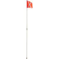 Heavy-Duty Safety Whip, Threaded Mount, 8' High, Orange with Reflective X Les Fournitures Industrielles Méga