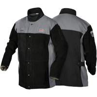 Veste de soudage FR robuste de s&eacute;rie XVI, Cuir, Moyen, Noir Les Fournitures Industrielles Méga