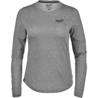 FREEFLEX Long-Sleeve Hybrid T-Shirt, Women's, X-Small, Grey Les Fournitures Industrielles Méga