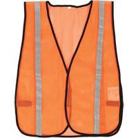 Compact Mesh Safety Vest, High Visibility Orange, Polyester Les Fournitures Industrielles Méga