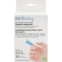 Bandages bleus, Bout de doigt, 3", Tissu d&eacute;tectable, St&eacute;rile Les Fournitures Industrielles Méga