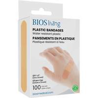 Bandages hydrofug&eacute;s, Rectangulaire/carr&eacute;e, 3", Plastique, St&eacute;rile Les Fournitures Industrielles Méga