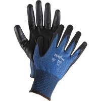 Gants l&eacute;gers et haute dext&eacute;rit&eacute; r&eacute;sistants &agrave; la coupe, Taille 7, Calibre 18, Rev&ecirc;tement Mousse de nitrile, Enveloppe en Acier inoxydable/PEHP/Tungst&egrave;ne, ASTM ANSI niveau A9 Les Fournitures Industrielles Méga