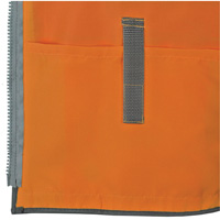 Veste de s&eacute;curit&eacute; pour arpenteur Pioneer avec fermeture &agrave; glissi&egrave;re et dos en maille, Orange haute visibilit&eacute;, Petit, Polyester Les Fournitures Industrielles Méga