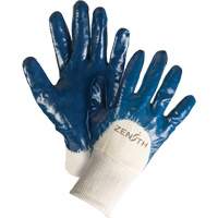 Gants &agrave; doublure interlock de poids moyen, 9/Grand, R&ecirc;vetement Nitrile, Enveloppe en Coton Les Fournitures Industrielles Méga