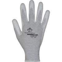 Gants blancs KnitActiv dissipatifs &eacute;lectrostatiques et peu pelucheux, 5, Rev&ecirc;tement Polyur&eacute;thane, Calibre 13, Enveloppe en Nylon/Coton Les Fournitures Industrielles Méga