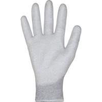 Gants blancs KnitActiv dissipatifs &eacute;lectrostatiques et peu pelucheux, 5, Rev&ecirc;tement Polyur&eacute;thane, Calibre 13, Enveloppe en Nylon/Coton Les Fournitures Industrielles Méga