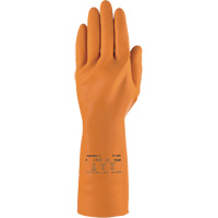 Gants robustes r&eacute;sistants aux produits chimiques AlphaTec 87-208, Taille 7, 12,8" lo, Latex de caoutchouc, Doublure en Coton/Ouat&eacute;e, 29,5 mils Les Fournitures Industrielles Méga