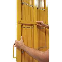 Barri&egrave;re extensible, 84" h x 20' lo, Jaune Les Fournitures Industrielles Méga