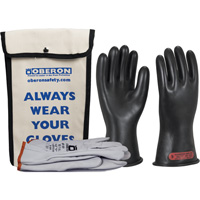 Ensemble de gants en caoutchouc pour l'&eacute;lectricit&eacute; de classe 0, 8, 11" lo, 20 cal/cm², NFPA 70E Les Fournitures Industrielles Méga