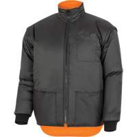 Parka de s&eacute;curit&eacute; d'hiver imperm&eacute;able 7-en-1 5056 Pioneer Yukon, Polyester, Noir/Orange haute visibilit&eacute;, T-petit Les Fournitures Industrielles Méga