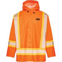 R804 Hurricane Rain Jacket, Small, High Visibility Orange Les Fournitures Industrielles Méga