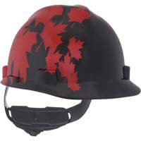 Casque sp&eacute;cialis&eacute; V-Gard, Suspension Rochet, Noir/Rouge Les Fournitures Industrielles Méga