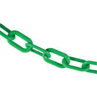 Chaîne de barri&egrave;re en plastique, Vert, Maillon de 2", 100' de long Les Fournitures Industrielles Méga