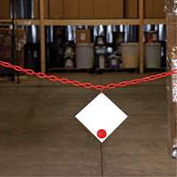 Chaîne de barri&egrave;re en plastique, Vert, Maillon de 2", 100' de long Les Fournitures Industrielles Méga