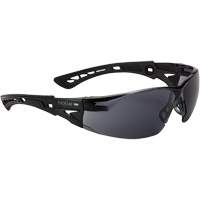 Lunettes de s&eacute;curit&eacute; Rush + BSSI, Lentille Fum&eacute;e/Gris, Antibu&eacute;e/Anti-&eacute;gratignures, ANSI Z87+ Les Fournitures Industrielles Méga
