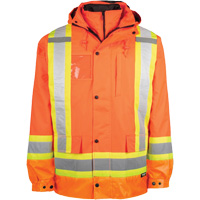 Manteau haute visibilit&eacute; 7-en-1, Polyester, Orange haute visibilit&eacute;, T-petit Les Fournitures Industrielles Méga