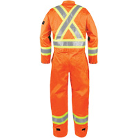 High-Visibility Fire-Resistant Coveralls, Size Small, Orange Les Fournitures Industrielles Méga