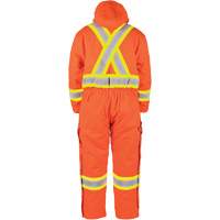 Salopette en canevas doubl&eacute;e haute visibilit&eacute;, Petit, Orange haute visibilit&eacute; Les Fournitures Industrielles Méga