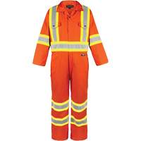 Combinaison non doubl&eacute;e haute visibilit&eacute;, Petit, Orange haute visibilit&eacute; Les Fournitures Industrielles Méga