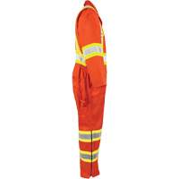 Combinaison non doubl&eacute;e haute visibilit&eacute;, Petit, Orange haute visibilit&eacute; Les Fournitures Industrielles Méga