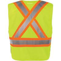 Gilet haute visibilit&eacute; &agrave; d&eacute;tachement rapide en 5 points, Orange haute visibilit&eacute;, Moyen/Petit, Polyester Les Fournitures Industrielles Méga