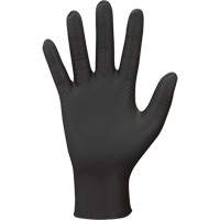 Gants jetables 709B PyraGrip, 7/Petit, Nitrile, 8 mils, Sans poudre, Noir Les Fournitures Industrielles Méga