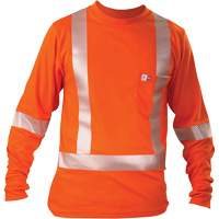 Long-Sleeved T-Shirt, Small, Orange Les Fournitures Industrielles Méga