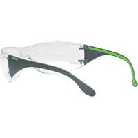 Adapt Lite Grey/Green Safety Glasses, Clear Lens, Anti-Fog/Anti-Scratch, ANSI Z87+/Meets/Exceeds CSA Z94.3 Les Fournitures Industrielles Méga