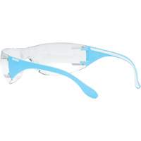 Adapt Lite Blue/White Safety Glasses, Clear Lens, Anti-Fog/Anti-Scratch, ANSI Z87+/Meets/Exceeds CSA Z94.3 Les Fournitures Industrielles Méga
