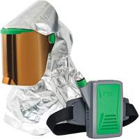 Respirateur &agrave; chaleur radiante Z-Link avec souffleur & montage &agrave; la ceinture, Respirateur &agrave; masque/Capuchon & visi&egrave;re, Pile Lithium-ion Les Fournitures Industrielles Méga