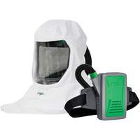 T-Link Respirator with Bump Cap, Breathing Tube, Belt-Mount & PX5 PAPR, Loose Fitting Hood & Faceshield, Lithium-Ion Battery Les Fournitures Industrielles Méga