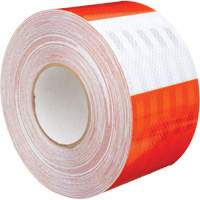 Pellicule souple pour chantiers routiers &agrave; haute intensit&eacute; 382VHIP, 5" la x 150' lo, Orange et blanc Les Fournitures Industrielles Méga