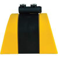 HAZLOK Safety Barrier System, Plastic, Magnetic Mount, 30', Black and Yellow Tape Les Fournitures Industrielles Méga