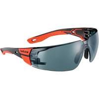 RUSH+ 2.0 M/L Safety Glasses with Black & Red Frame, Smoke Lens, Anti-Fog/Anti-Scratch, ANSI Z87+ Les Fournitures Industrielles Méga
